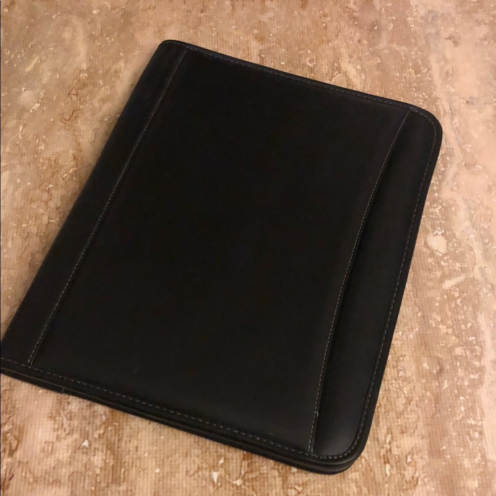 Leeds leather Black Tablet portfolio Case